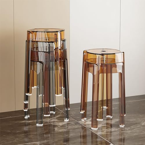Stackable Transparent Acrylic Backless Bar Stool