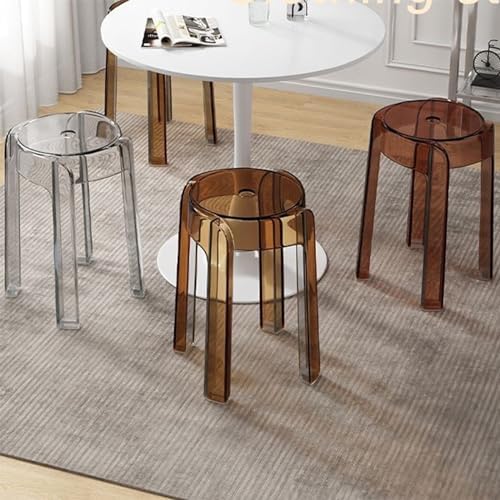 Stackable Transparent Acrylic Backless Bar Stool