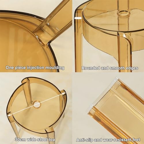 Stackable Transparent Acrylic Backless Bar Stool