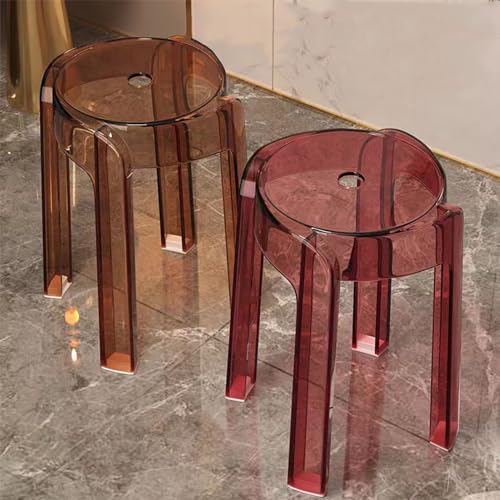 Stackable Transparent Acrylic Backless Bar Stool
