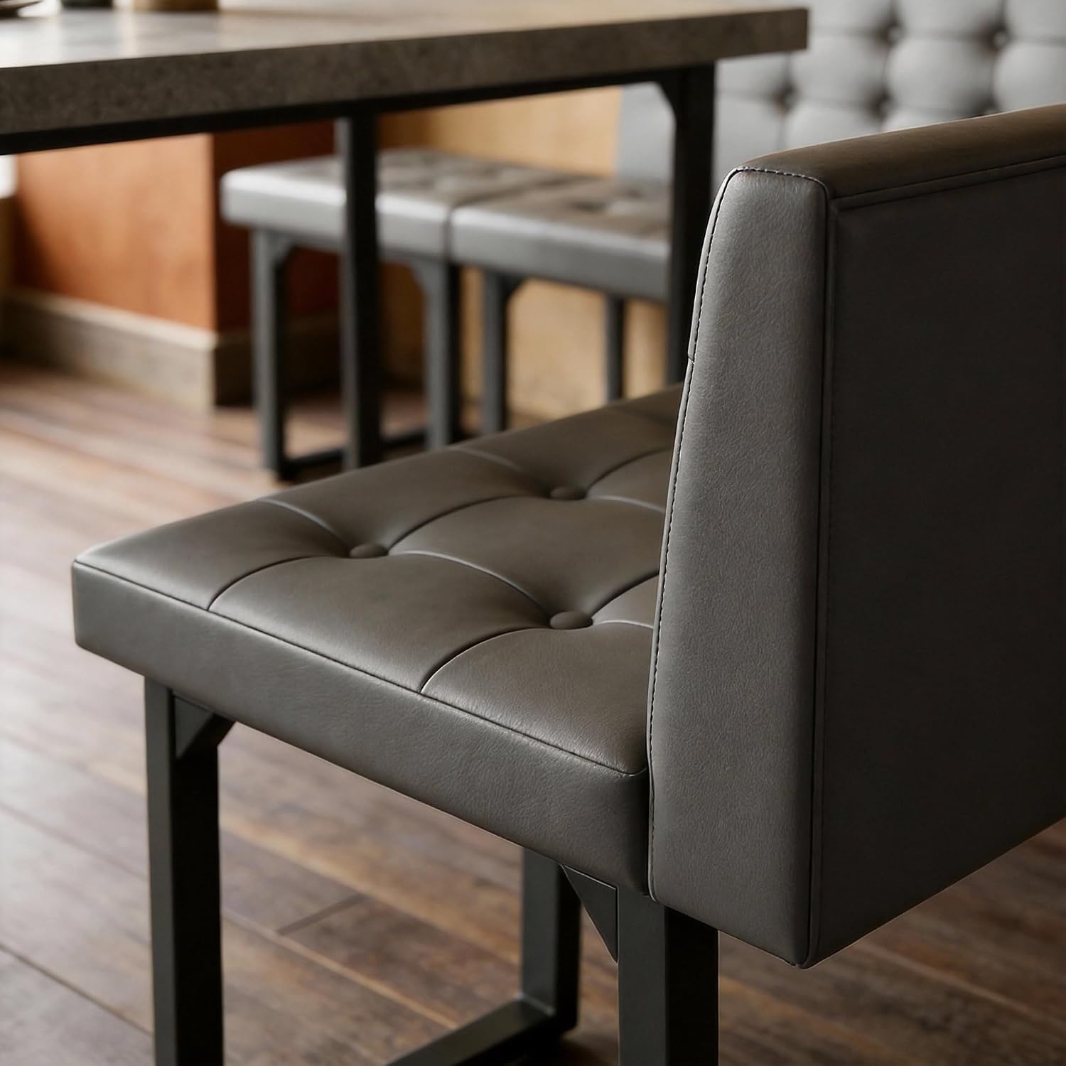 Grey 5pc Corner Nook Dining Set