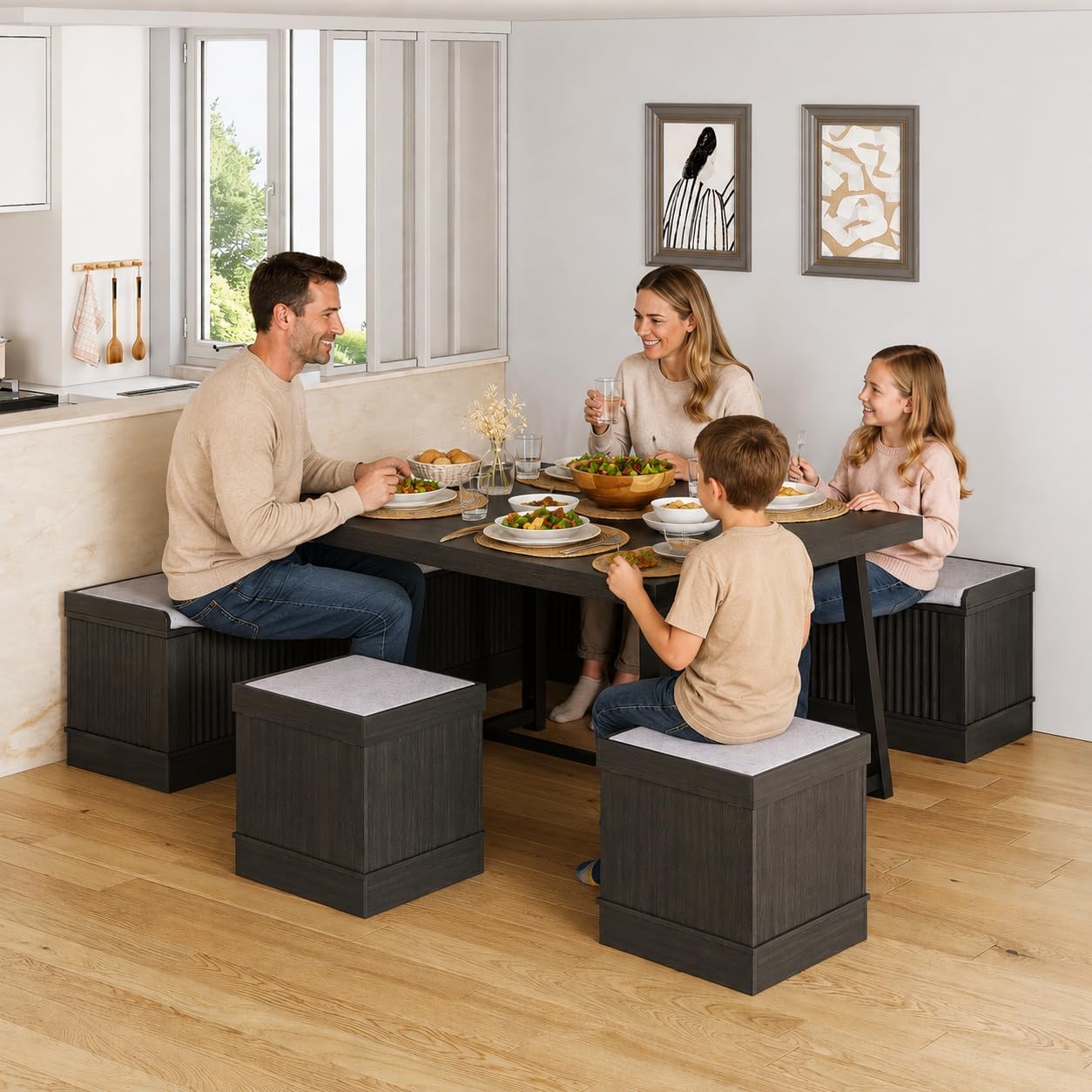 Espresso 6pc Breakfast Nook Set