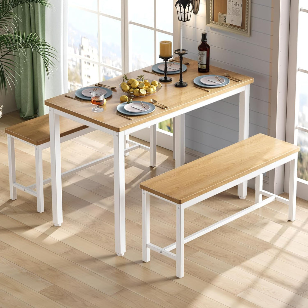 3pc Natural Dining Nook Set