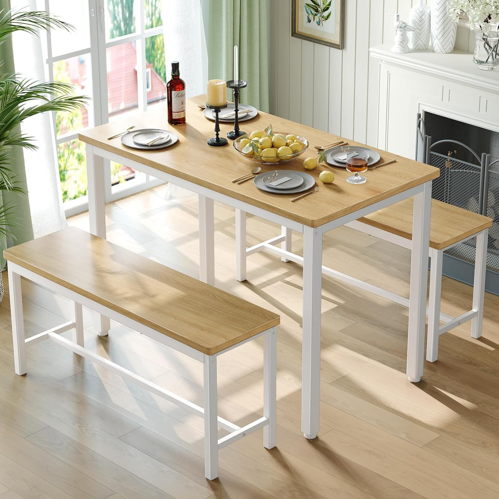 3pc Natural Dining Nook Set