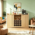 47" Fluted Wine & Coffee Bar Storage Cabinet