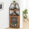 Industrial Retro Brown Corner Wine Cabinet