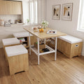 6pc Natural White Cushion Nook Set