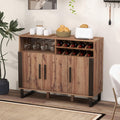 Metal Leg Wine Storage Sideboard Cabinet
