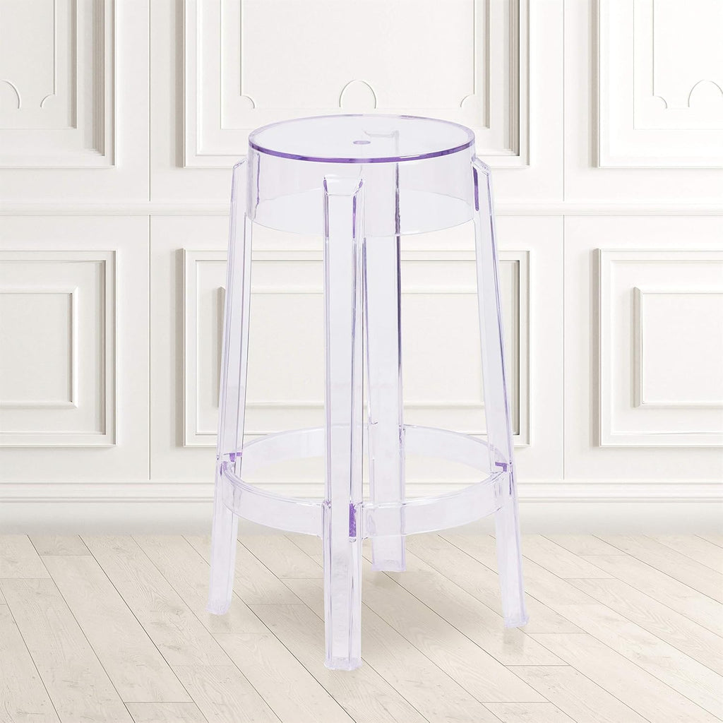 25.75" Clear Stackable Acrylic Stool