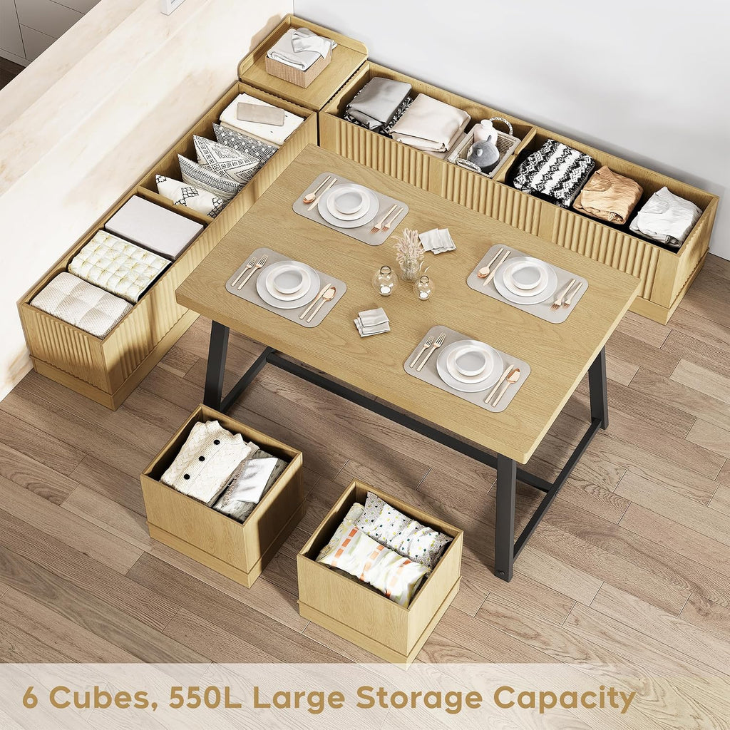 Natural Corner Booth Dining Set